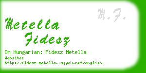 metella fidesz business card